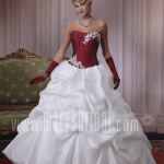 Marys Bridal Style 2684 Red White Size 8